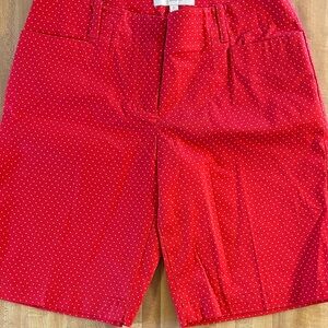 Talbots Red Polka Dot Petite Shorts